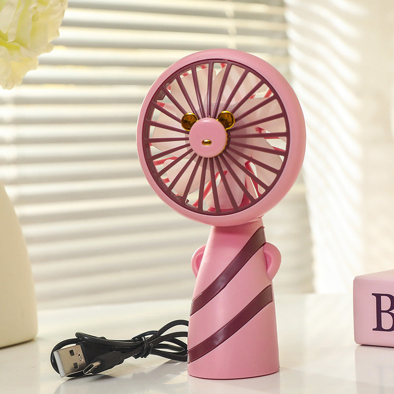 Women Portable USB Hand Fan Lightweight Compact Cute Design Quiet Operation