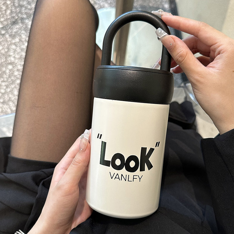 Women's Insulated Drinking Container with Carry Handle Hot and Cold Beverage Bottle