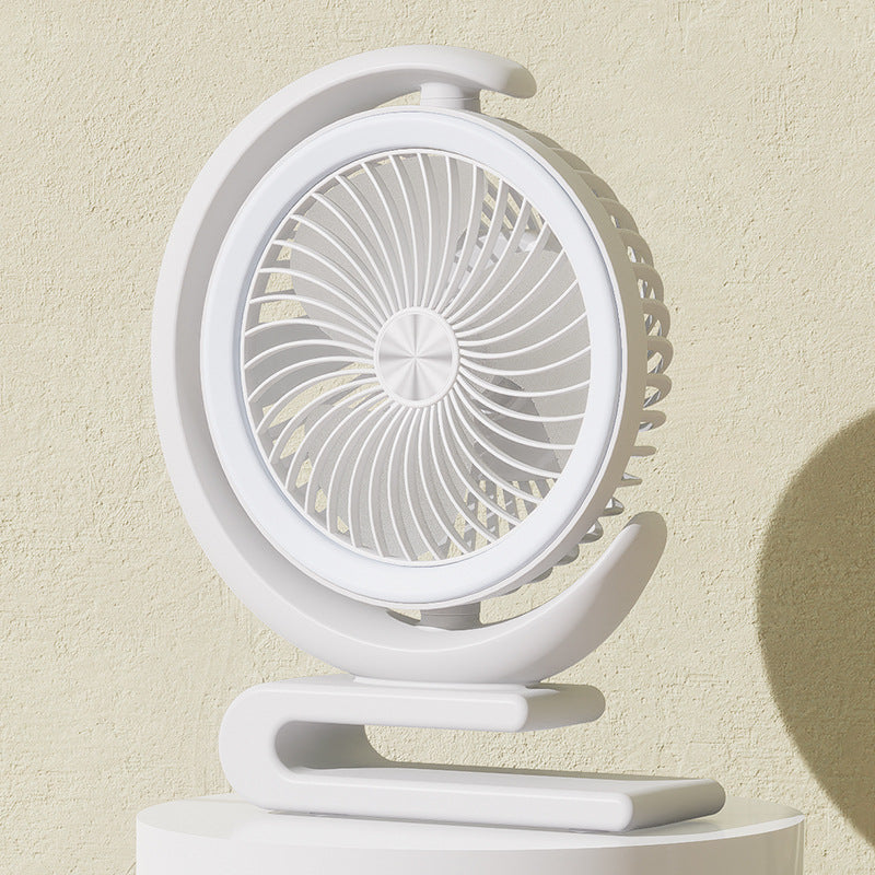 Ladies Table Fan Compact Quiet Adjustable Speed Portable Design