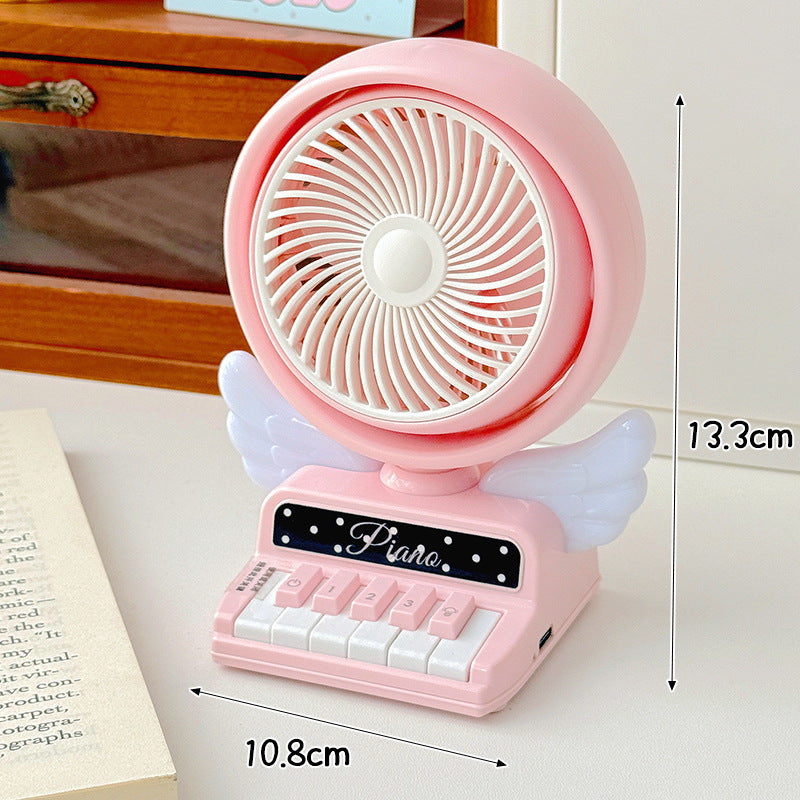 Creative USB Table Fan Compact Quiet Small Wings Stylish Design for Home Office