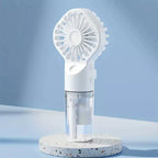 Rechargeable Handheld Mist Fan with Removable Water Tank and Adjustable Airflow Unisex One Size