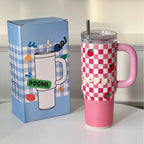Women's Insulated Stainless Steel Cup With Straw Spill-Resistant Travel Tumbler