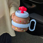 Unisex Coffee Pot Playful Colorful Design Durable Material Spill-Proof Lid Handle
