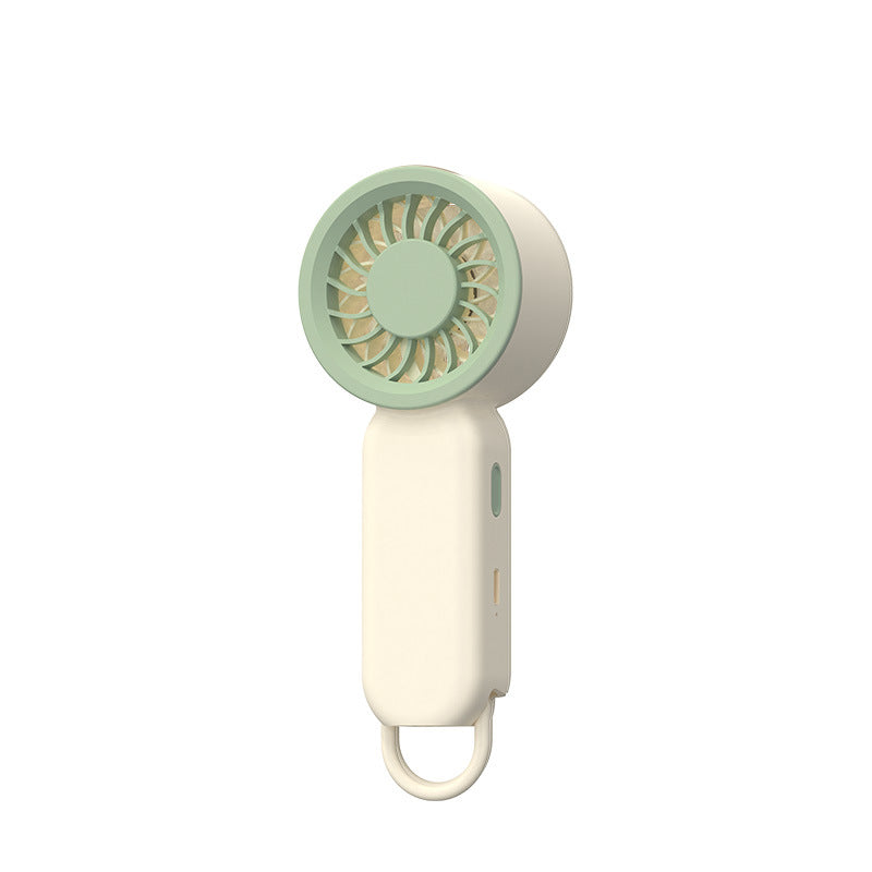 Compact Portable Handheld Fan Rechargeable Battery Quiet Operation Ergonomic Handle Carrying Strap