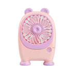 Portable Handheld Fan Rabbit Design USB Rechargeable Adjustable Speeds Lightweight for Women