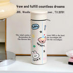 Women’s Insulated Coffee Thermos Lightweight Leak-Proof Travel Mug with Playful Design