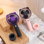 Portable Hand Fan with Spray Function USB Rechargeable Lightweight Personal Cooling Fan