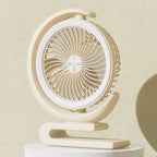 Ladies Table Fan Compact Quiet Adjustable Speed Portable Design