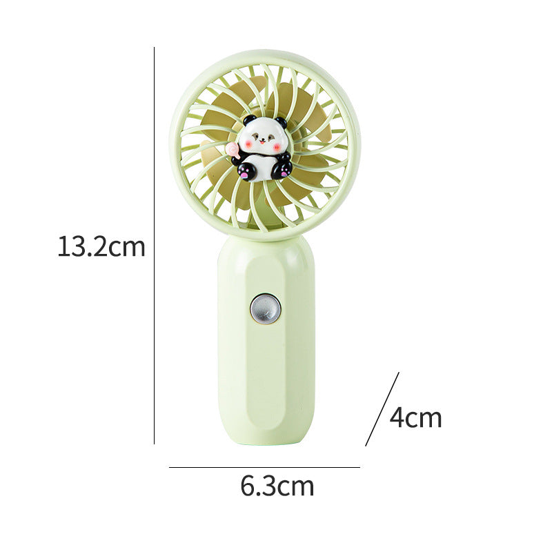 Portable Mini Fan with Cute Panda Design Battery Operated Compact Handheld Fan for Women