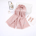 Ladies Scarf Houndstooth Pattern Soft Breathable Fabric Elegant Accessory
