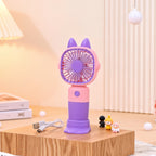 Portable Handheld Fan Lion Design USB Rechargeable Cute Lightweight Personal Fan
