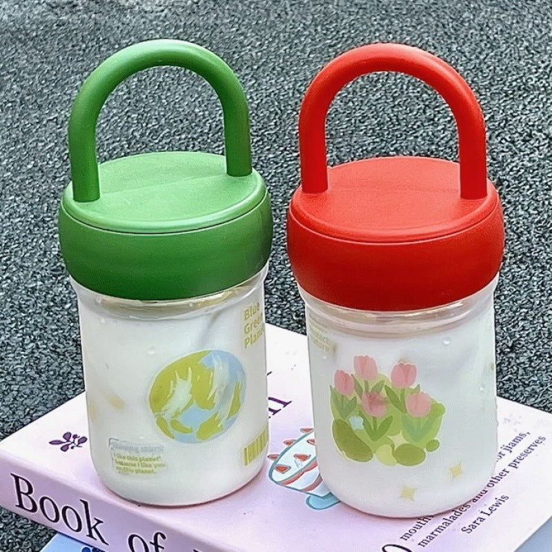 Eco-Friendly Water Bottle with Leak-Proof Seal and Carry Handle for Women