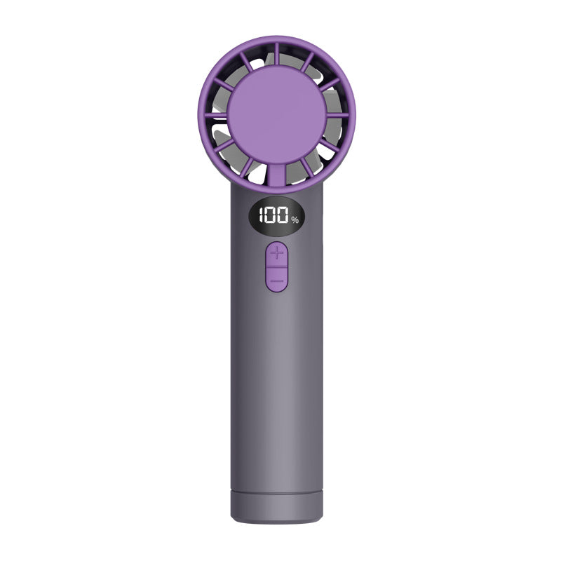 Portable Battery Fan with LED Display 3-Speed Compact Lightweight