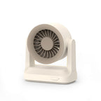 Unisex nan compact rechargeable table fan with pivoting turbine air guidance