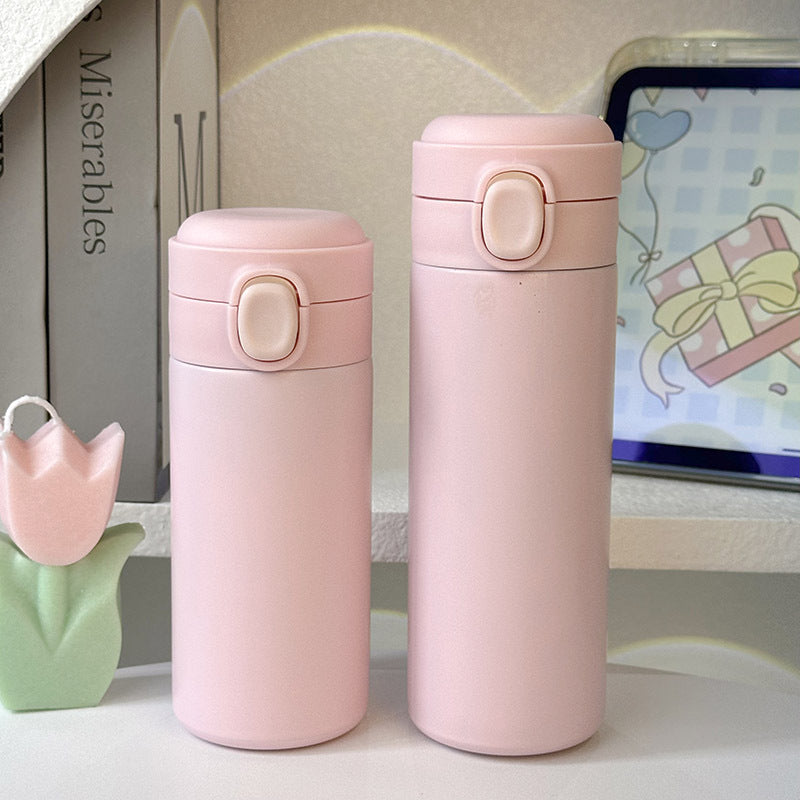Ladies Stainless Steel Insulated Water Bottle with Leak-Proof Safety Cap Vacuum Thermos
