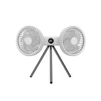 Adjustable Dual-Head Fan with Tripod Stand Portable Quiet Personal Cooling Fan