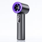 Turbo Portable Fan Rechargeable Battery Compact Black Purple