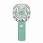 Portable Handheld Fan with Ergonomic Handle USB Rechargeable 3 Speed Settings