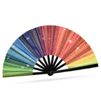 Women’s Glamorous Paper Fan Sparkling Colors Compact Handheld Accessory