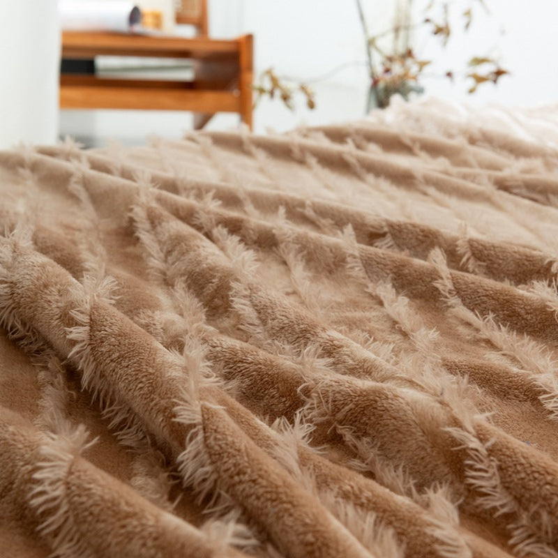 Women's Cozy Fleece Throw Blanket Ultra-Soft Warm Snuggle Blanket