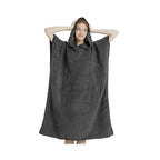 Brehn Women's Hooded Bathrobe Soft Microfiber Cozy Robe with Pockets Lightweight Warm
