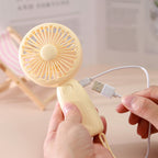 Portable USB Mini Fan with Ergonomic Handle Lightweight Quiet Personal Cooler