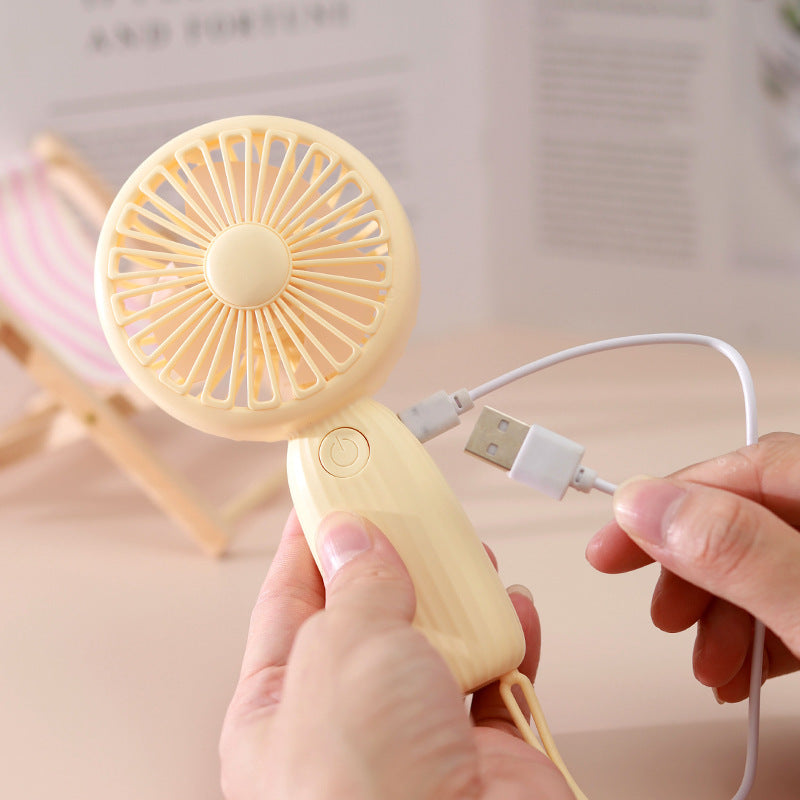 Portable USB Mini Fan with Ergonomic Handle Lightweight Quiet Personal Cooler
