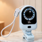 Portable Table Fan with LCD Display USB Charging Port Compact Lightweight for Home Office Travel
