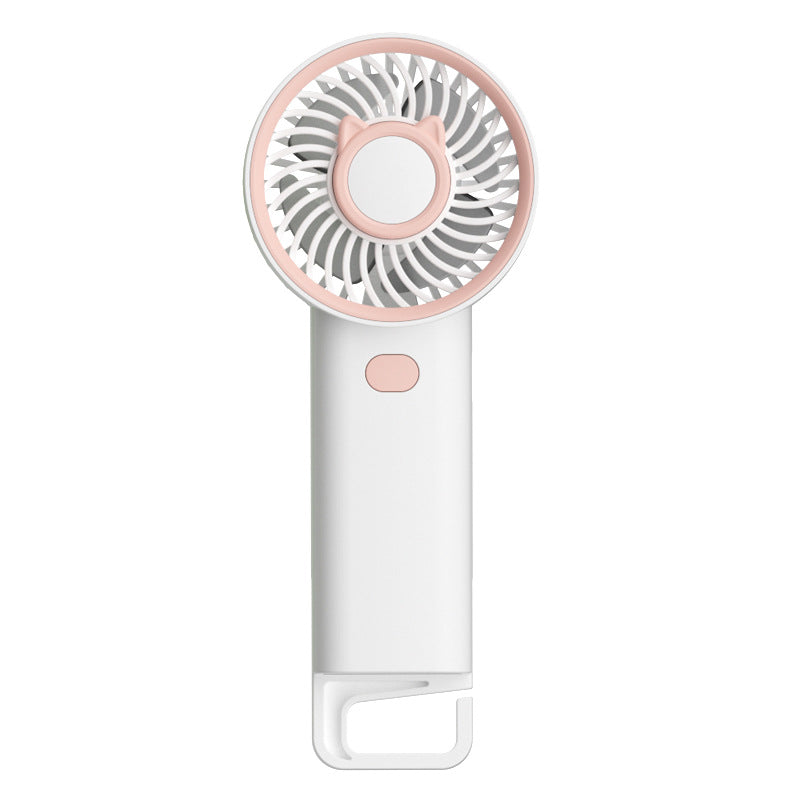 Portable Handheld Fan with Cat Design USB Rechargeable Quiet Personal Cooling Fan for Women