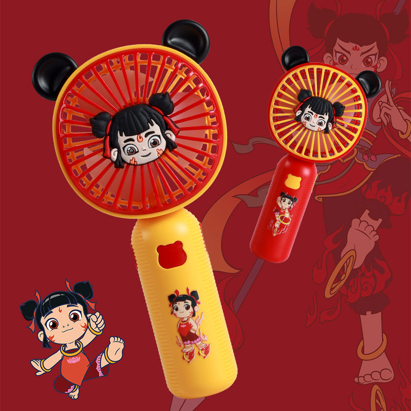 Portable USB Handheld Fan with Cartoon Design Lightweight and Rechargeable