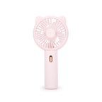 Portable Mini Fan with Cat Ears, 3 Speeds, Rechargeable Battery, Compact Size