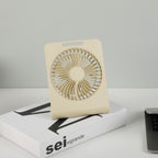 Portable Rechargeable Desk Fan with 360-Degree Rotation and Quiet Operation, Lightweight and Compact