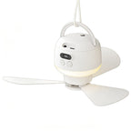 Portable Hanging LED Ceiling Fan Rechargeable Battery Adjustable Speeds Lightweight