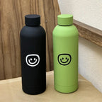 Women's Stainless Steel Insulated Water Bottle Leak-Proof Smiley Design Portable