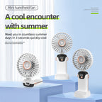 Portable Table Fan Battery Operated with LED Display and Multiple Speeds