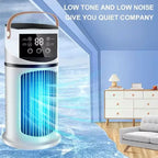 Portable Tower Evaporative Air Cooler with LED Touch Display and Programmable Thermostat