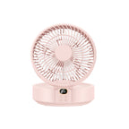 Portable Rechargeable Desk Fan Compact Lightweight Adjustable Speed 360-Degree Rotatable Head