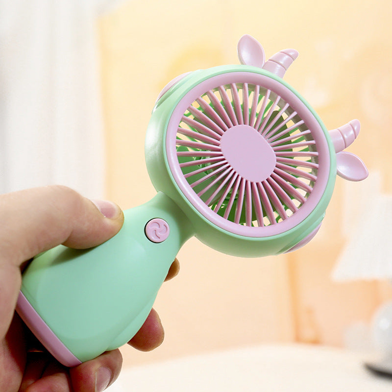 Women’s Portable Mini Fan USB Rechargeable Cute Animal Design Lightweight Handheld