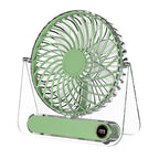 Adjustable Rechargeable Desk Fan with Digital Display and Quiet Operation