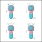 Portable Handheld Fan with Animal Ears USB Rechargeable Quiet Operation