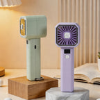 Portable Handheld Fan for Women with Digital Speed Display USB Rechargeable Ergonomic Design