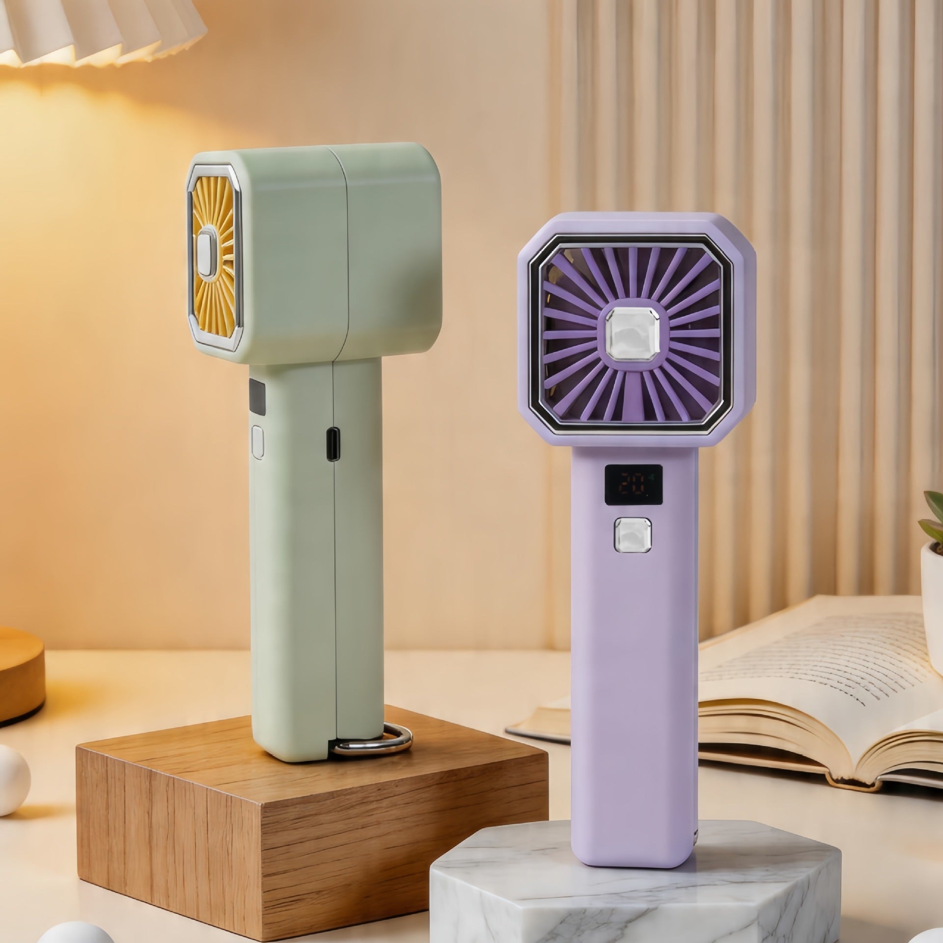 Portable Handheld Fan for Women with Digital Speed Display USB Rechargeable Ergonomic Design