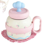 Creative Ceramic Teapot with Fruit Pattern Ergonomic Handle Easy to Clean Stylish Tea Pot