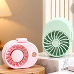 Women Portable Mini Fan USB Rechargeable Adjustable Tilt Compact Personal Cooling