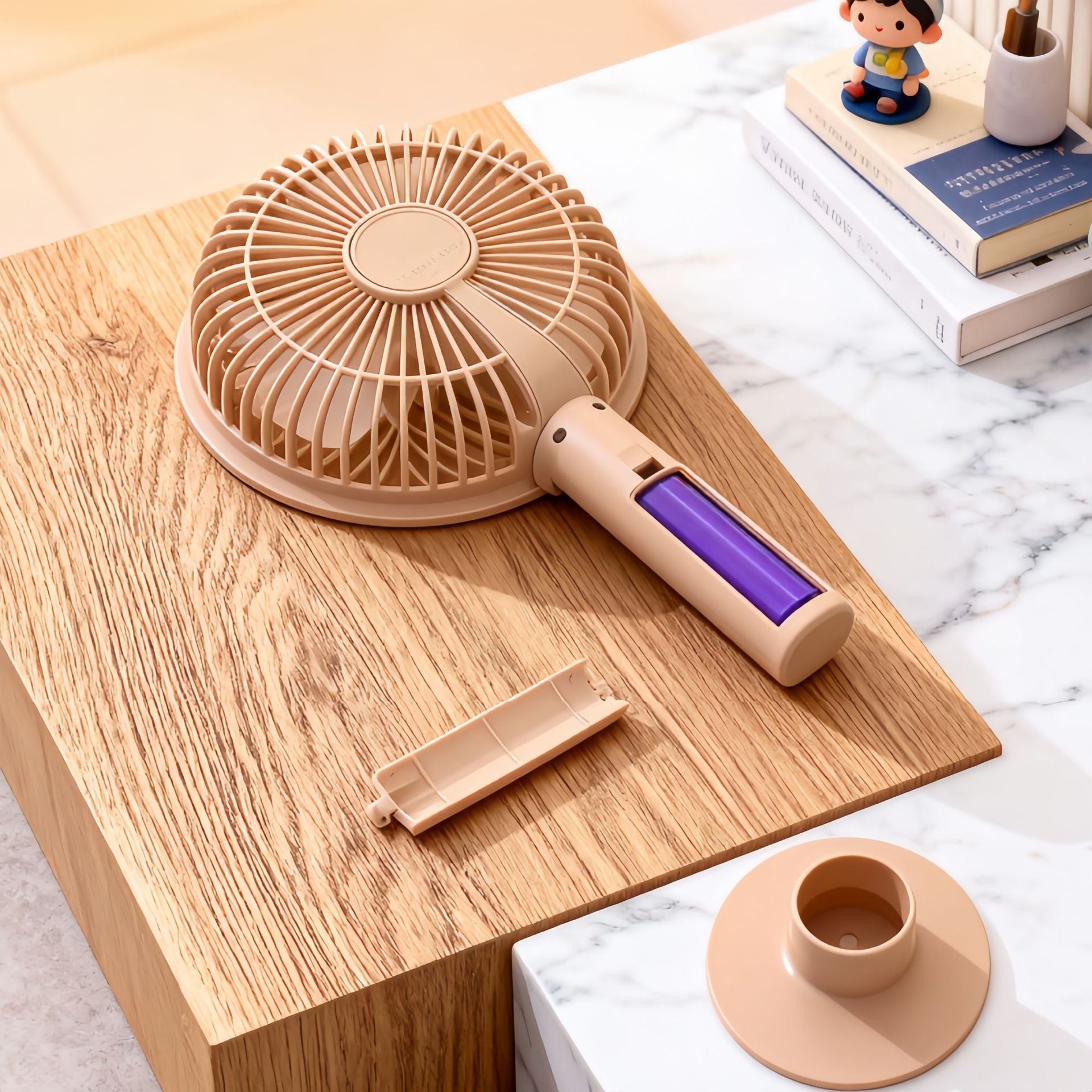 Portable Table Fan with Flexible Tilt Mechanism Compact Lightweight Cooling Fan for Home Office