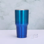 Unisex Insulated Stainless Steel Mug Double-Walled Leak-Proof Lid with Straw Durable Design