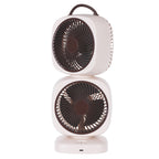 Dual Fan Portable Quiet Adjustable Speed Compact Personal Fan