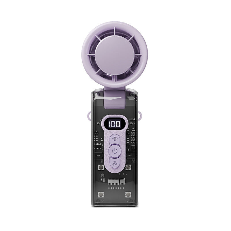 Portable Rechargeable Mist Fan with Multiple Speeds and LED Display Cordless Personal Cooling Fan