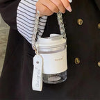 Women’s Coffee and Tea Mug BPA-Free Plastic Leak-Proof Travel Mug with Handle and Lid