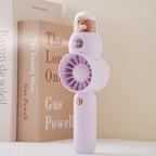 Women's Portable Hand Fan with Misting Function Ergonomic Compact Design